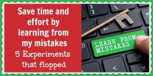 I tried and failed - 5 Experiments that didn't go as planned