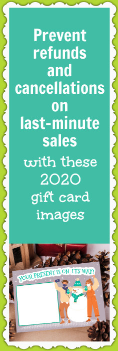Pandemic-inspired gift card images to help save more holiday sales for your ecommerce business