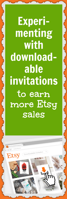 Selling downloadable invitations to boost your Etsy business's ecommerce sales