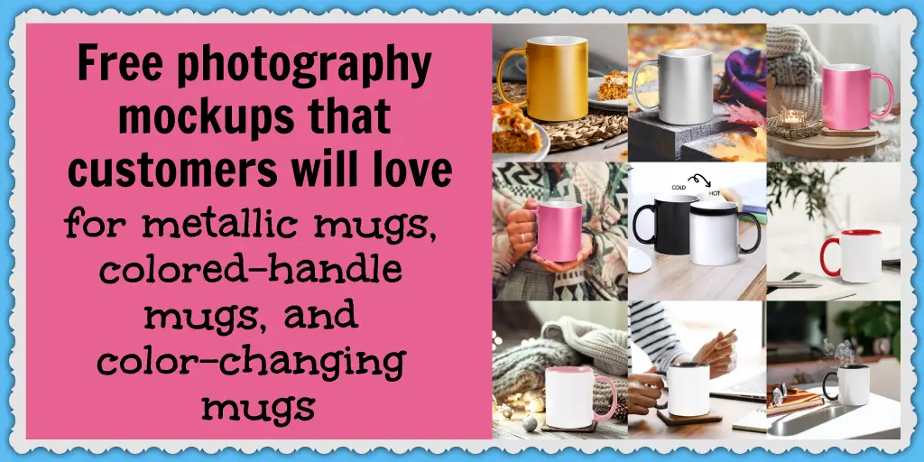 Free photography mockups to increase your specialty mug sales