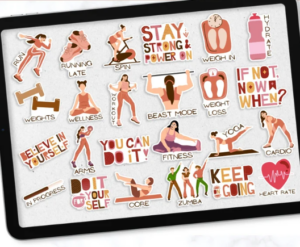 fitness stickers